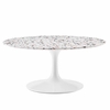 Lippa 36" Round Terrazzo Coffee Table in White White