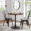 Lippa 36" Round Walnut Dining Table in Black Walnut