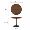 Lippa 36" Round Walnut Dining Table in Black Walnut