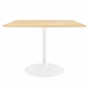 Lippa 40" Square Dining Table in White Natural