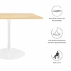 Lippa 40" Square Dining Table in White Natural