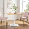 Lippa 40" Square Dining Table in White Natural