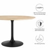 Lippa 47 Inch Wood Dining Table in Black Natural