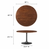 Lippa 48" Round Pedestal Solid Wood Dining Table
