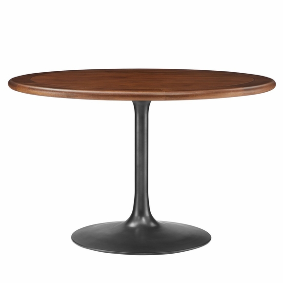 Lippa 48" Round Pedestal Solid Wood Dining Table