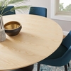 Lippa 60 Inch Wood Dining Table in Black Natural