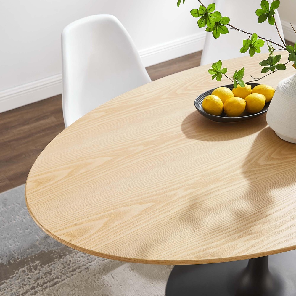 Lippa 60 Inch Wood Oval Dining Table - Modern In Designs