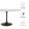 Lippa 60" Oval Terrazzo Dining Table in Black White