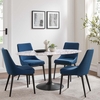 Lippa 60" Oval Terrazzo Dining Table in Black White