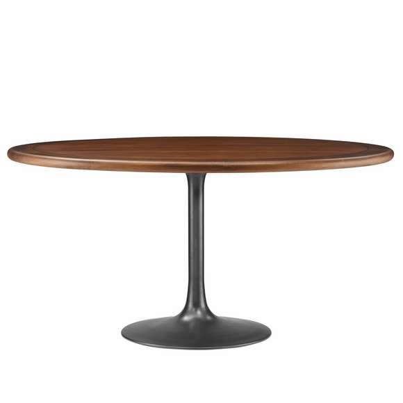 Lippa 60" Round Pedestal Solid Wood Dining Table