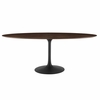Lippa 78 Inch Wood Oval Dining Table in Black Cherry Walnut