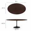 Lippa 78 Inch Wood Oval Dining Table in Black Cherry Walnut