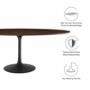 Lippa 78 Inch Wood Oval Dining Table in Black Cherry Walnut