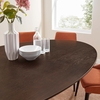 Lippa 78 Inch Wood Oval Dining Table in Black Cherry Walnut