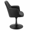 Lippa Swivel Dining Vegan Leather Armchair