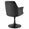 Lippa Swivel Dining Vegan Leather Armchair
