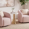 Lira Accent Table in White & Gold