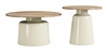 Lireen Coffee Table Set 2-Piece in Natural & Ivory
