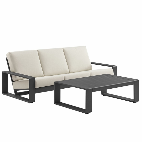 Lirienne 2-Piece Outdoor Patio Aluminum Furniture Set