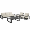 Lirienne 4-Piece Outdoor Patio Aluminum Furniture Set