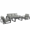 Lirienne 4-Piece Outdoor Patio Aluminum Furniture Set