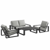 Lirienne 4-Piece Outdoor Patio Aluminum Furniture Set