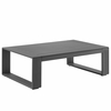 Lirienne Outdoor Patio Aluminum Coffee Table in Gray