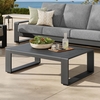 Lirienne Outdoor Patio Aluminum Coffee Table in Gray