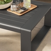 Lirienne Outdoor Patio Aluminum Coffee Table in Gray