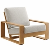 Lirienne Outdoor Patio Aluminum Faux Wood Armchair