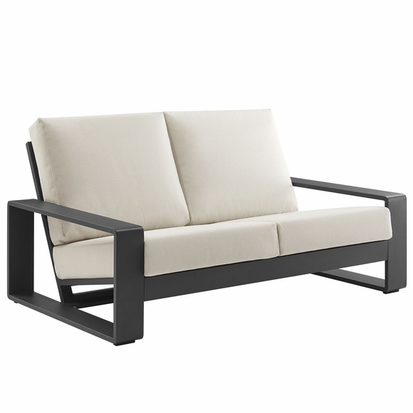 Lirienne Outdoor Patio Aluminum Loveseat