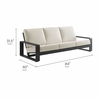 Lirienne Outdoor Patio Aluminum Sofa