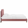 Liva Performance Velvet King Bed-MOD-6841 in Dusty Rose