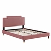 Liva Performance Velvet King Bed-MOD-6841 in Dusty Rose