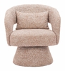 Liva Swivel Chair in Frosty Brown
