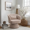 Liva Swivel Chair in Frosty Brown