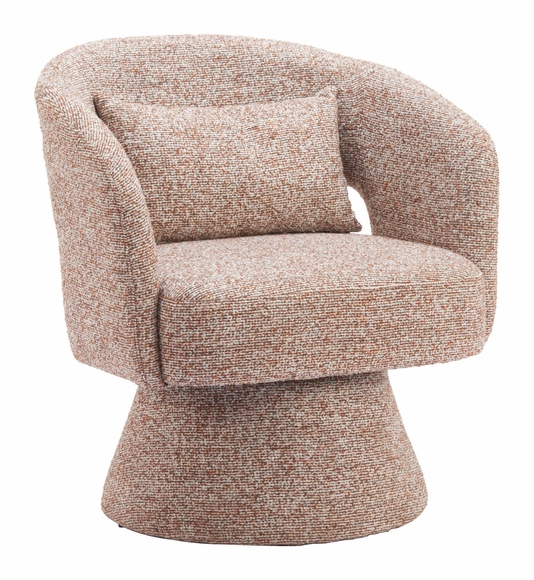 Liva Swivel Chair in Frosty Brown