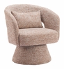 Liva Swivel Chair in Frosty Brown