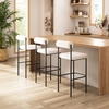 Livorno Barstool Set of 2 in Ivory