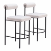 Livorno Counter Stool Set of 2 in Ivory