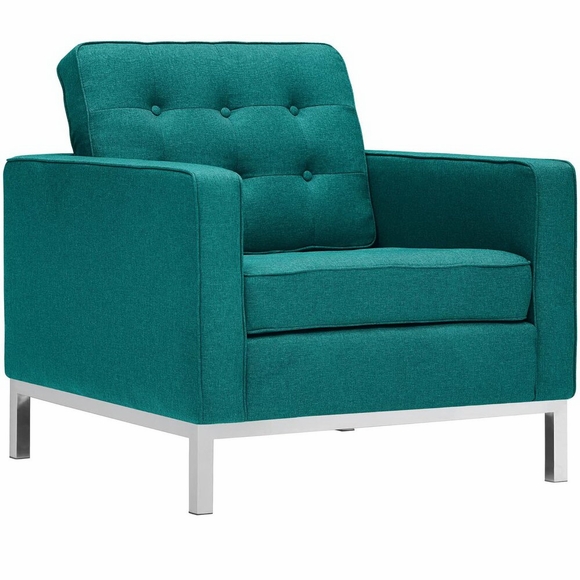 Loft Fabric Armchair in Teal