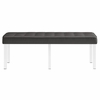 Loft Tufted Large Upholstered Faux Leather Bench