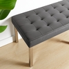 Loft Tufted Large Upholstered Faux Leather Bench
