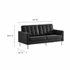 Loft Tufted Upholstered Faux Leather Loveseat