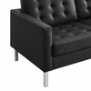 Loft Tufted Upholstered Faux Leather Loveseat