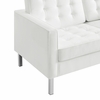 Loft Tufted Upholstered Faux Leather Loveseat