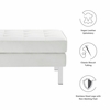Loft Tufted Upholstered Faux Leather Ottoman