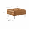 Loft Tufted Upholstered Faux Leather Ottoman