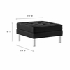 Loft Tufted Upholstered Faux Leather Ottoman