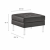 Loft Tufted Upholstered Faux Leather Ottoman